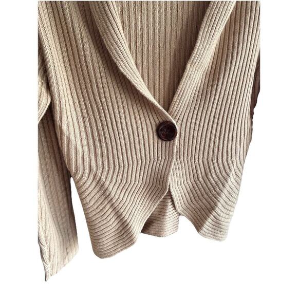 Vintage Talbots Tan Silk Cashmere Women’s Button Front Cardigan Sweater Petite S - Picture 2 of 5